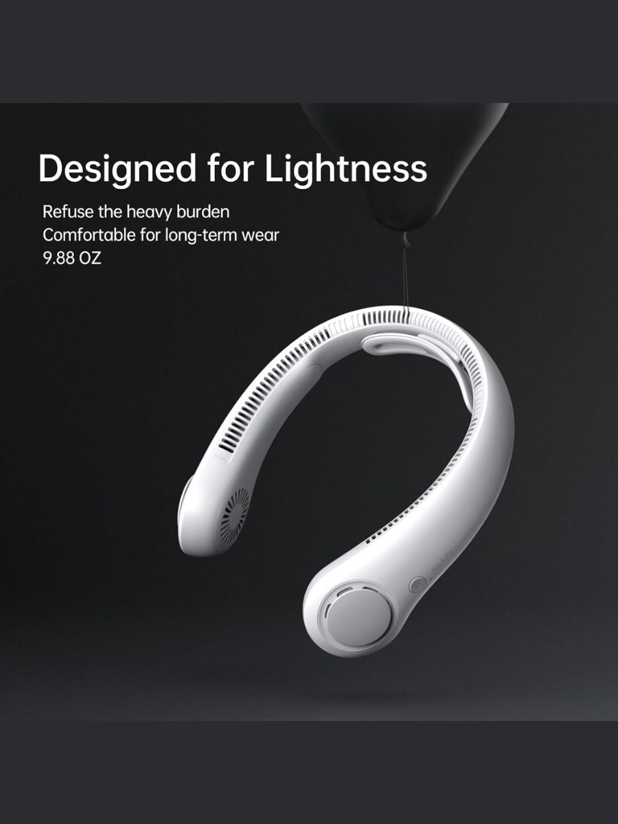 Portable Neck Fan, Rechargeable Bladeless Wearable Cooling Fan with 5 Speed Settings