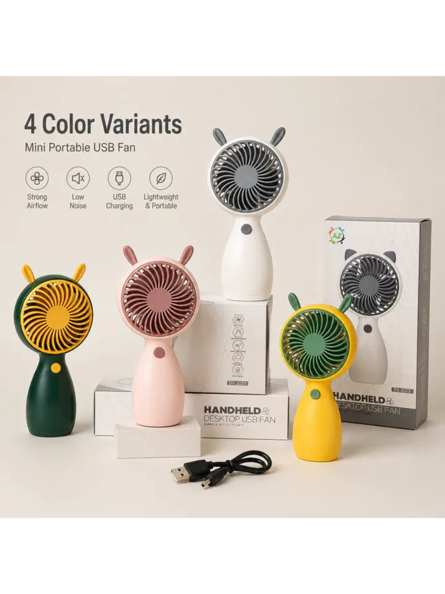 Portable USB Rechargeable Mini Handheld Fan
