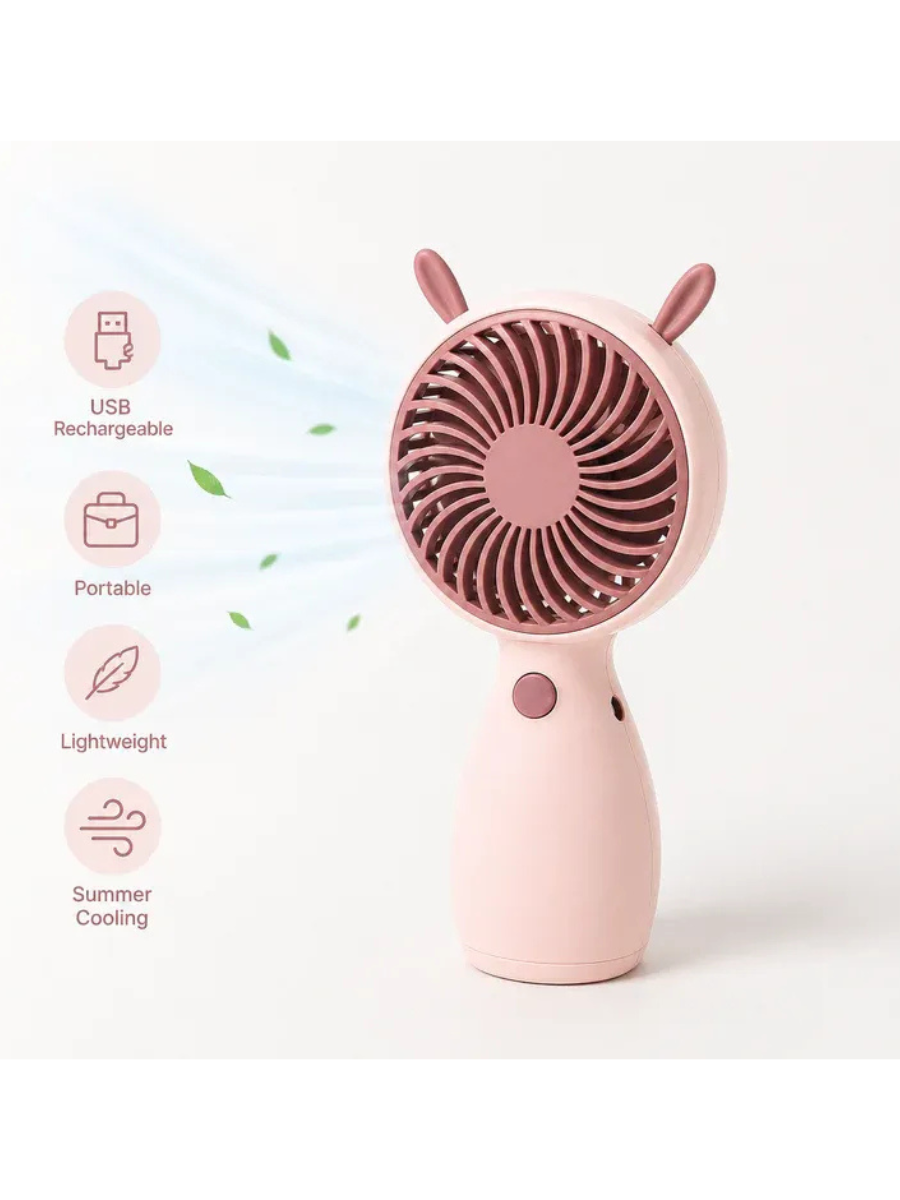 Portable USB Rechargeable Mini Handheld Fan